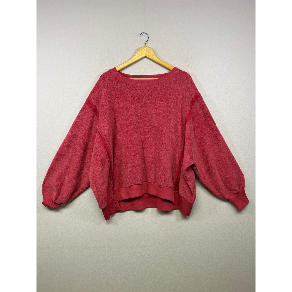 Cozy Boho‎ American Eagle Womens Small Pink Seriously Huggable Fleece Sweatshirt